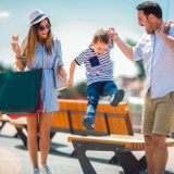 Happy family shopping