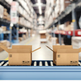 Boxes in warehouse