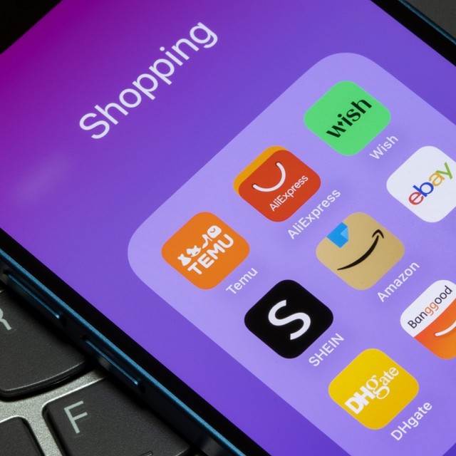 Online marketplaces on a phone